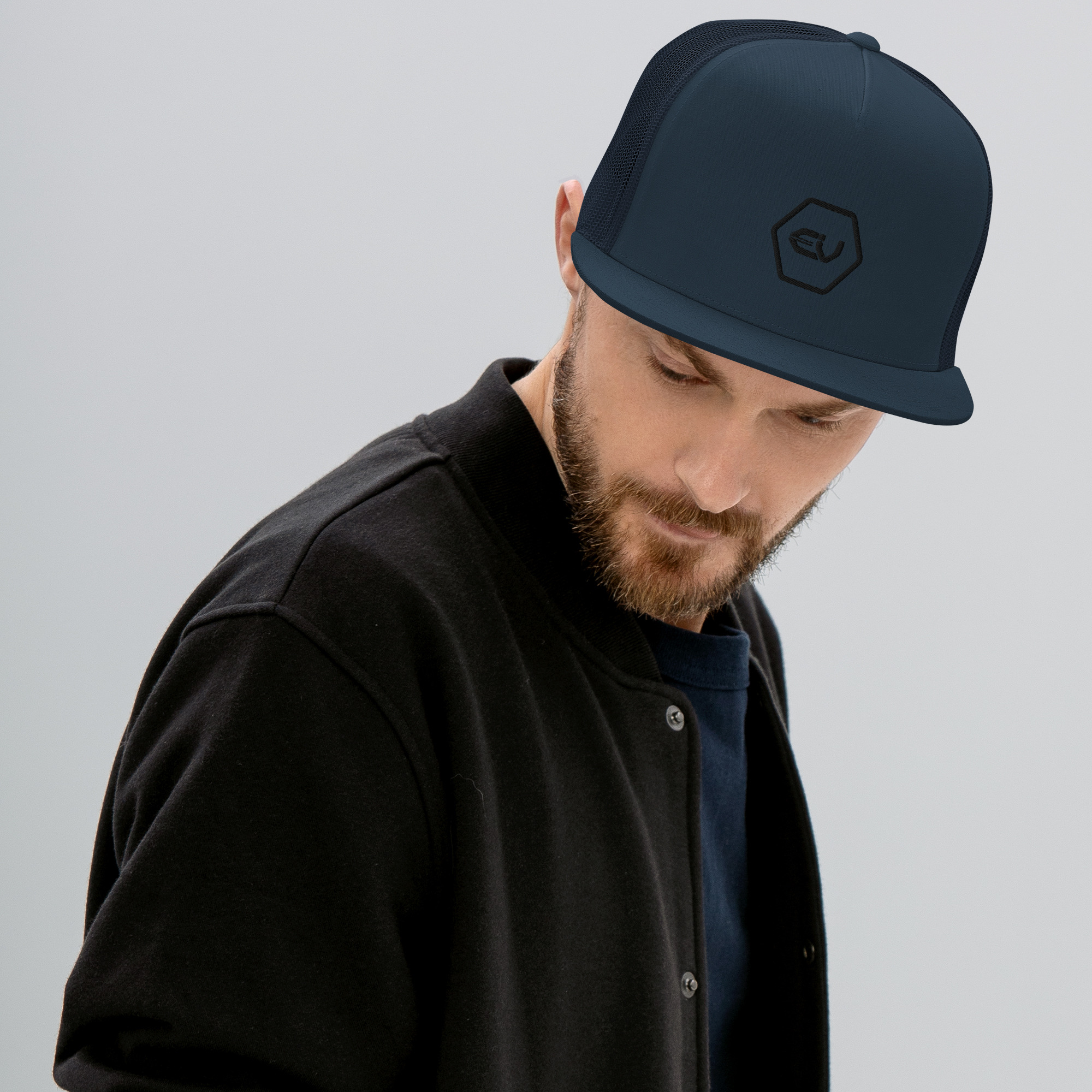 5 panel trucker cap navy front 649ee176d4a86.jpg