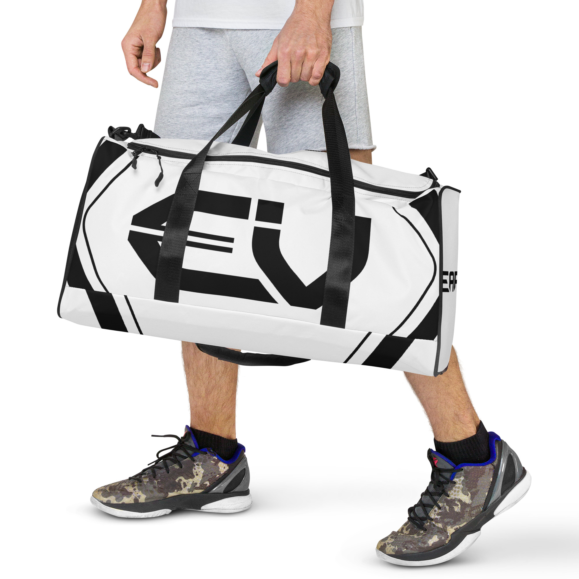 all over print duffle bag white front 64a2e80e45628