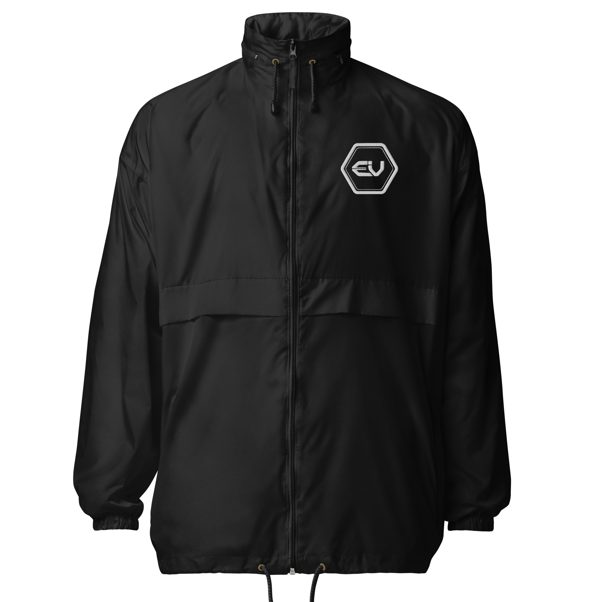 basic unisex windbreaker black front 649ee237521d7.jpg