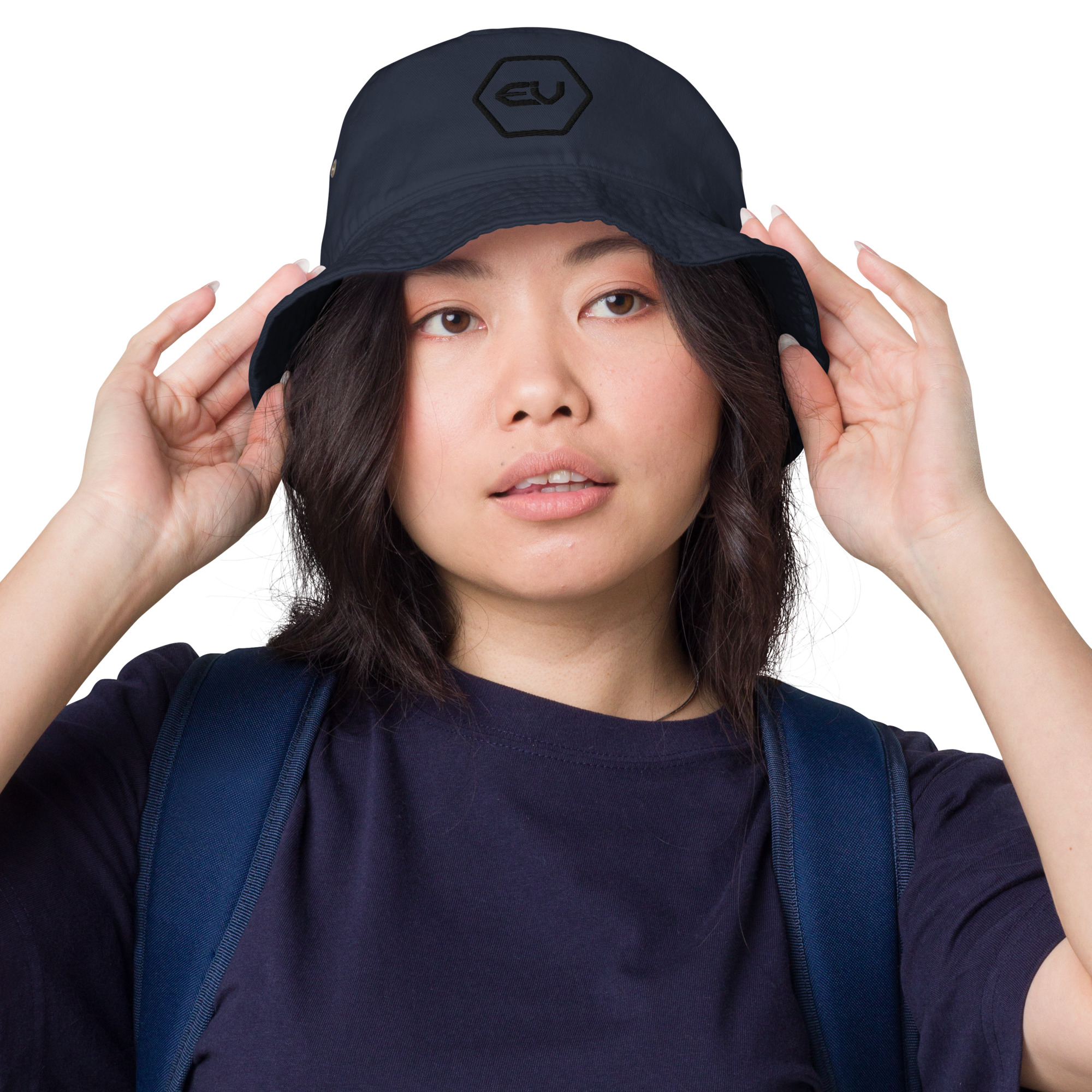 fashion bucket hat navy front 649e9bd80818a.jpg