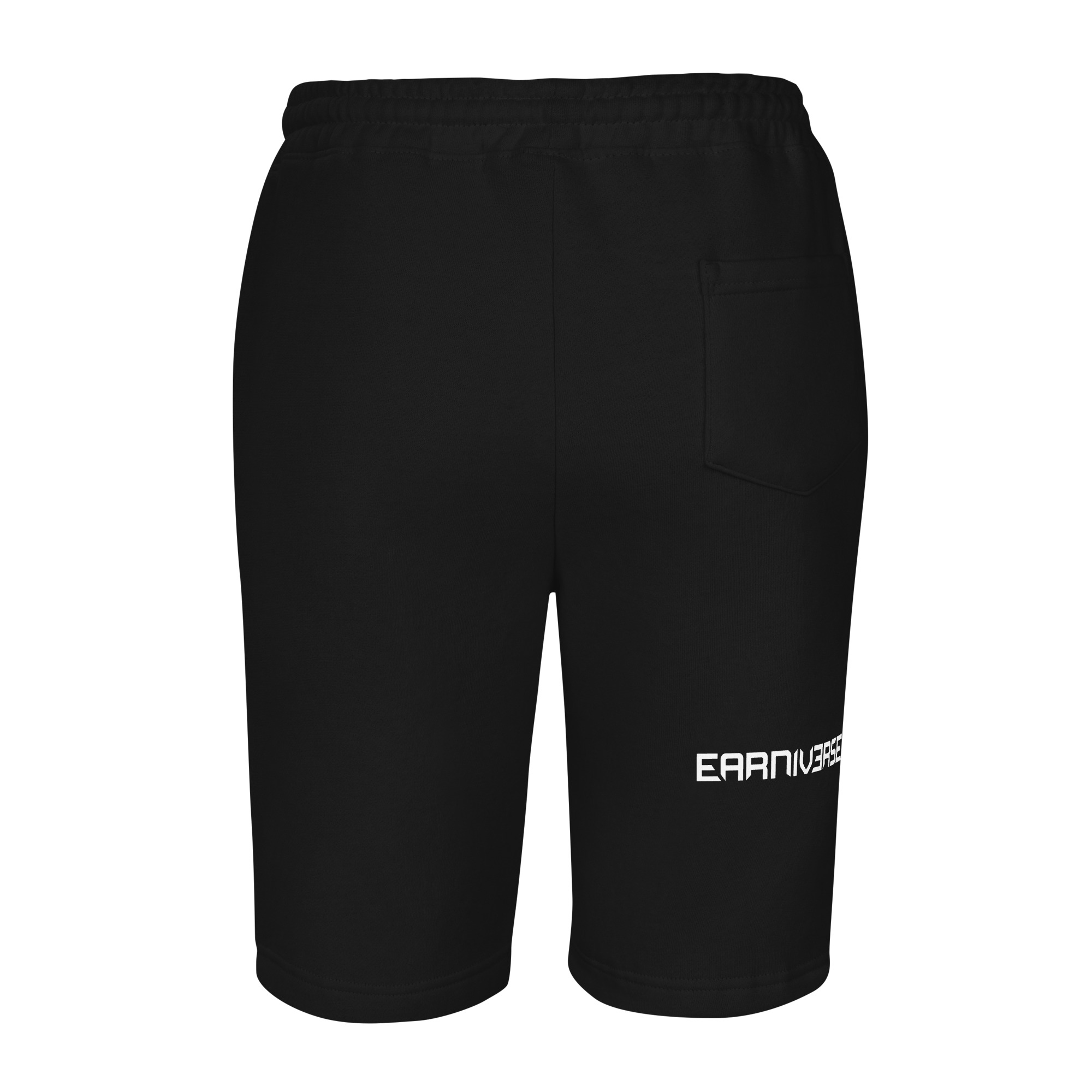 mens fleece shorts black back 649febf67e235