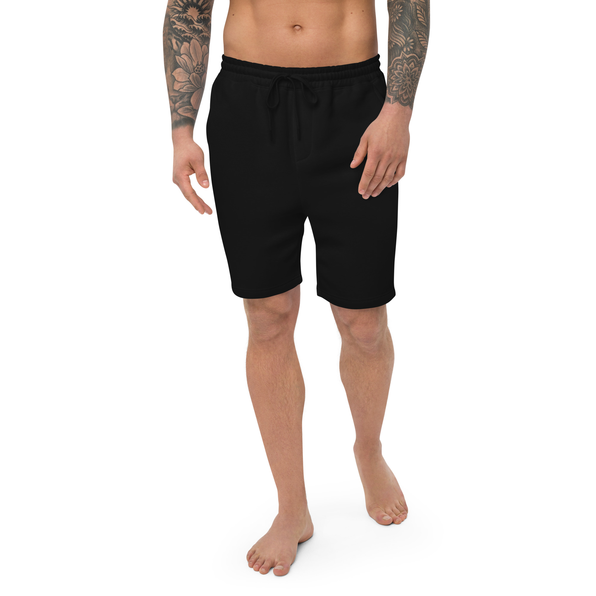 mens fleece shorts black front 649ed361368f1.jpg