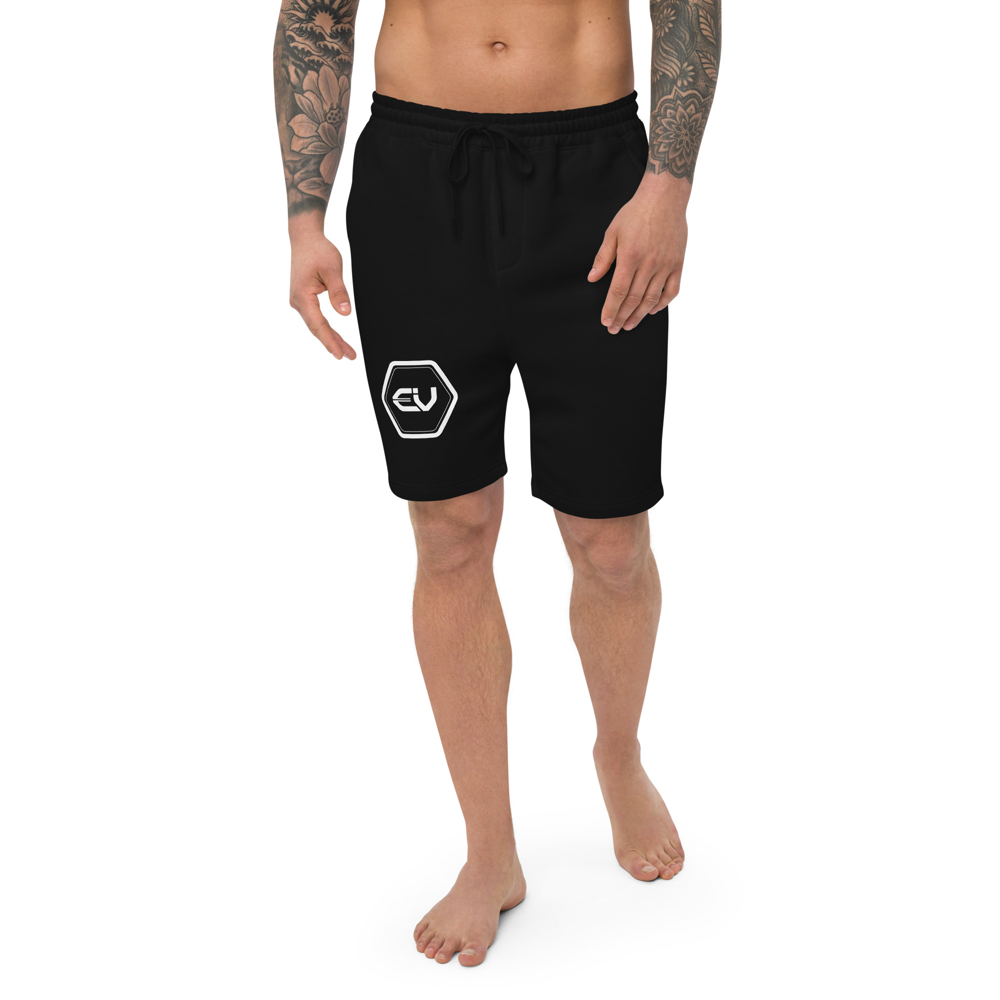 mens fleece shorts black front 649ed4acefc8d.jpg