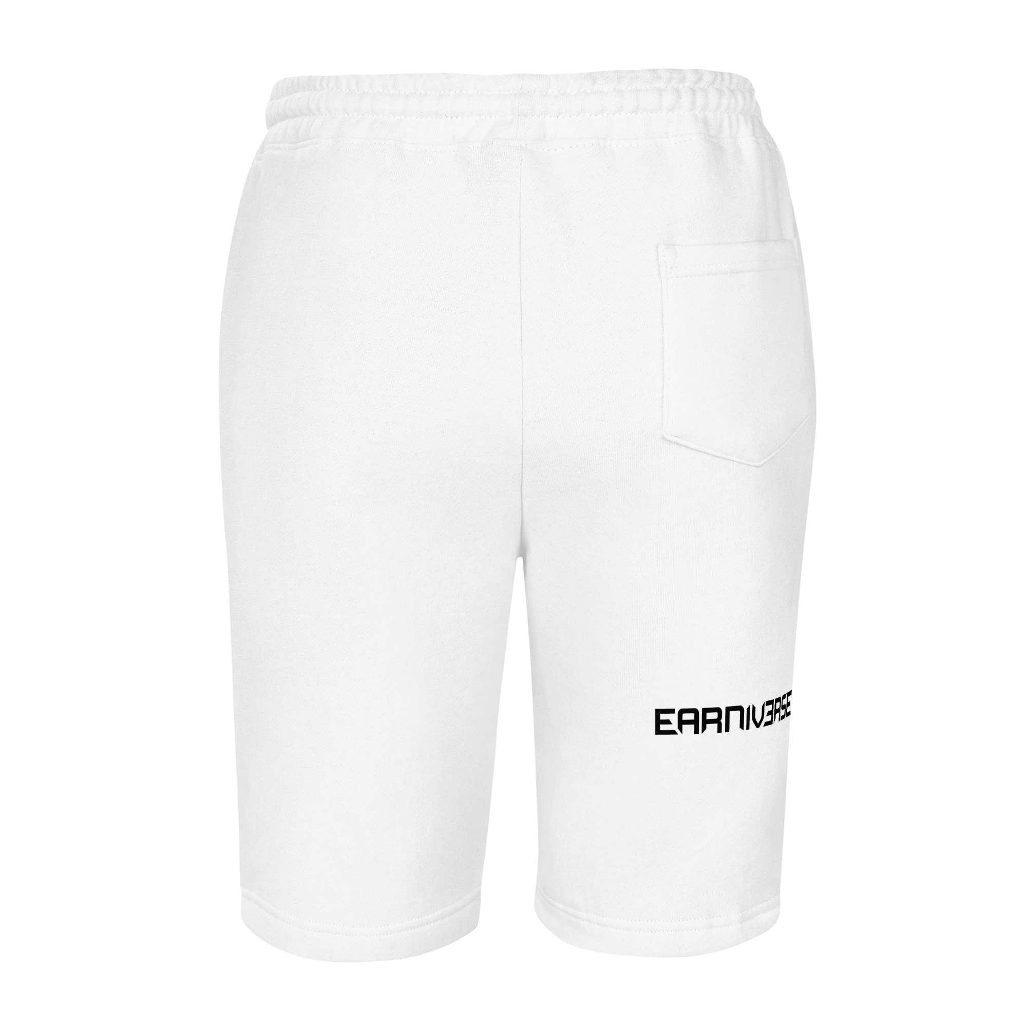 mens fleece shorts white back 649fec490c5da