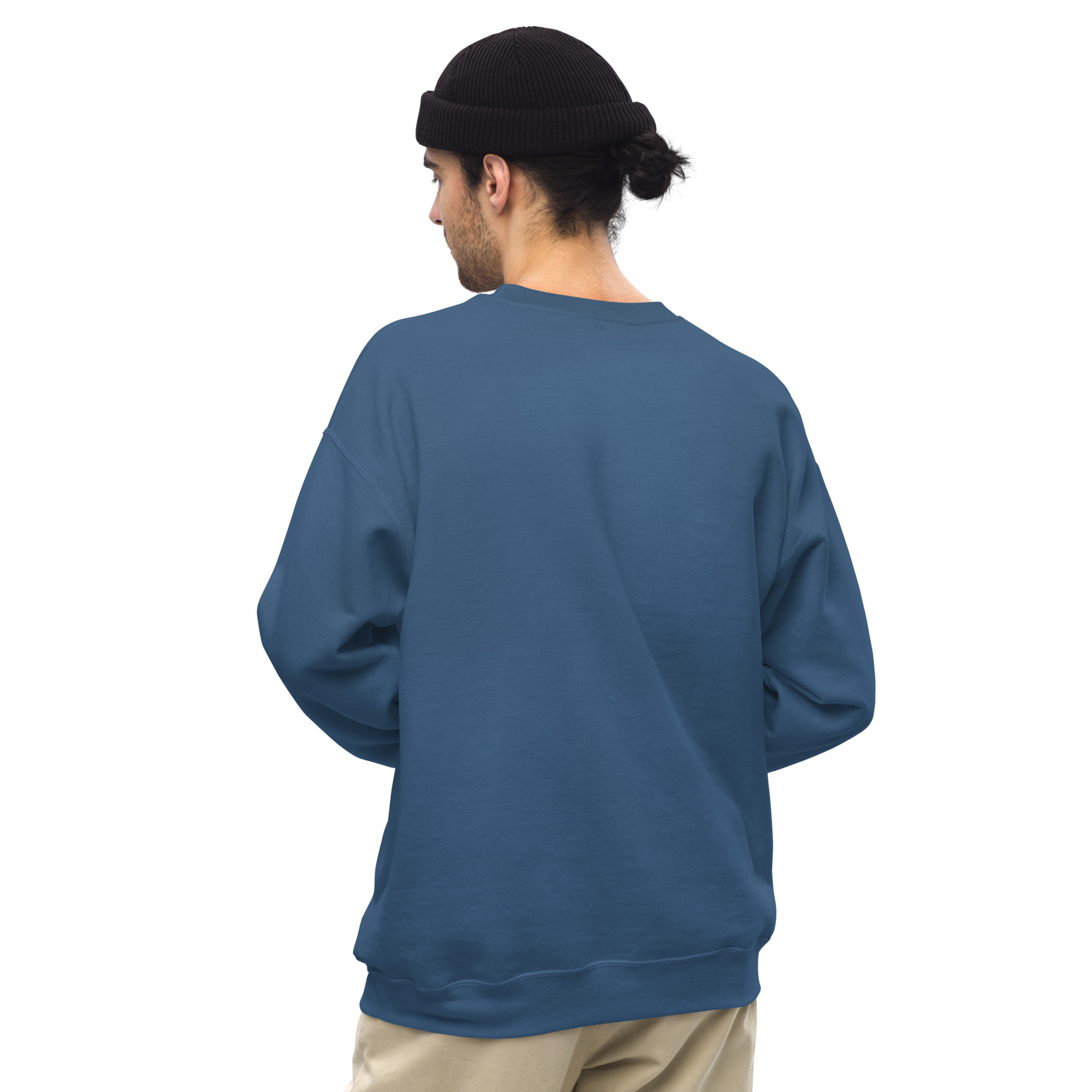 unisex crew neck sweatshirt indigo blue back 649eb08a154b1.jpg