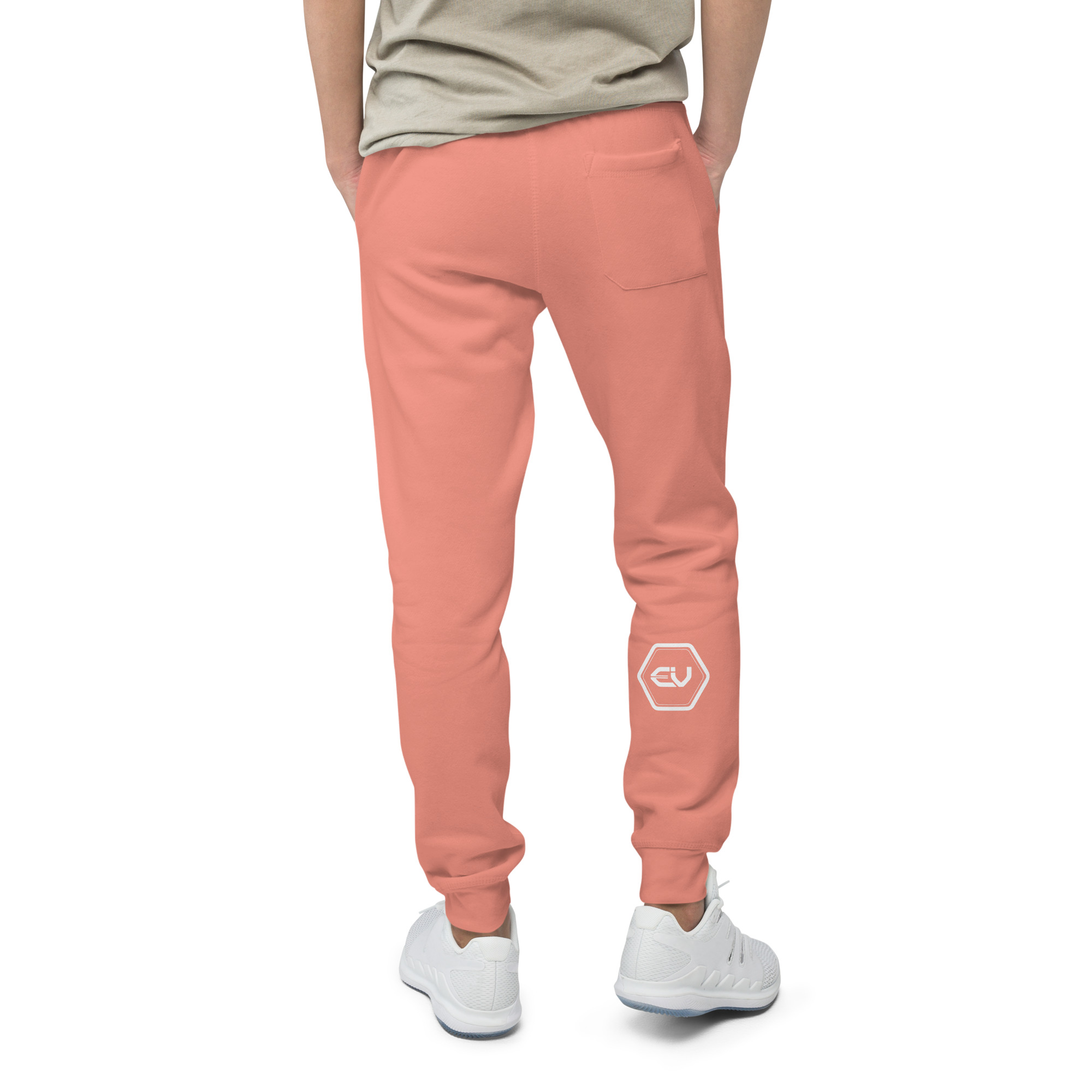unisex fleece sweatpants dusty rose back 649ed6a4d97e0.jpg