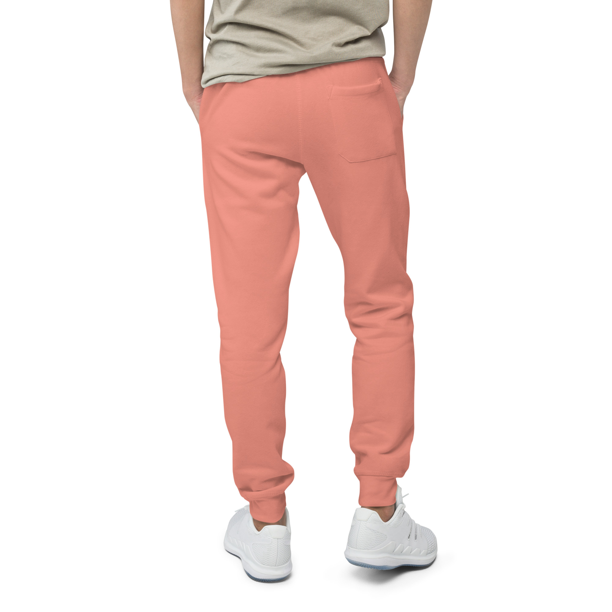 unisex fleece sweatpants dusty rose back 649ed72ee5bf3.jpg