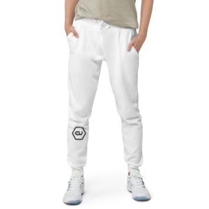 unisex fleece sweatpants white front 649ed6e0eb191.jpg