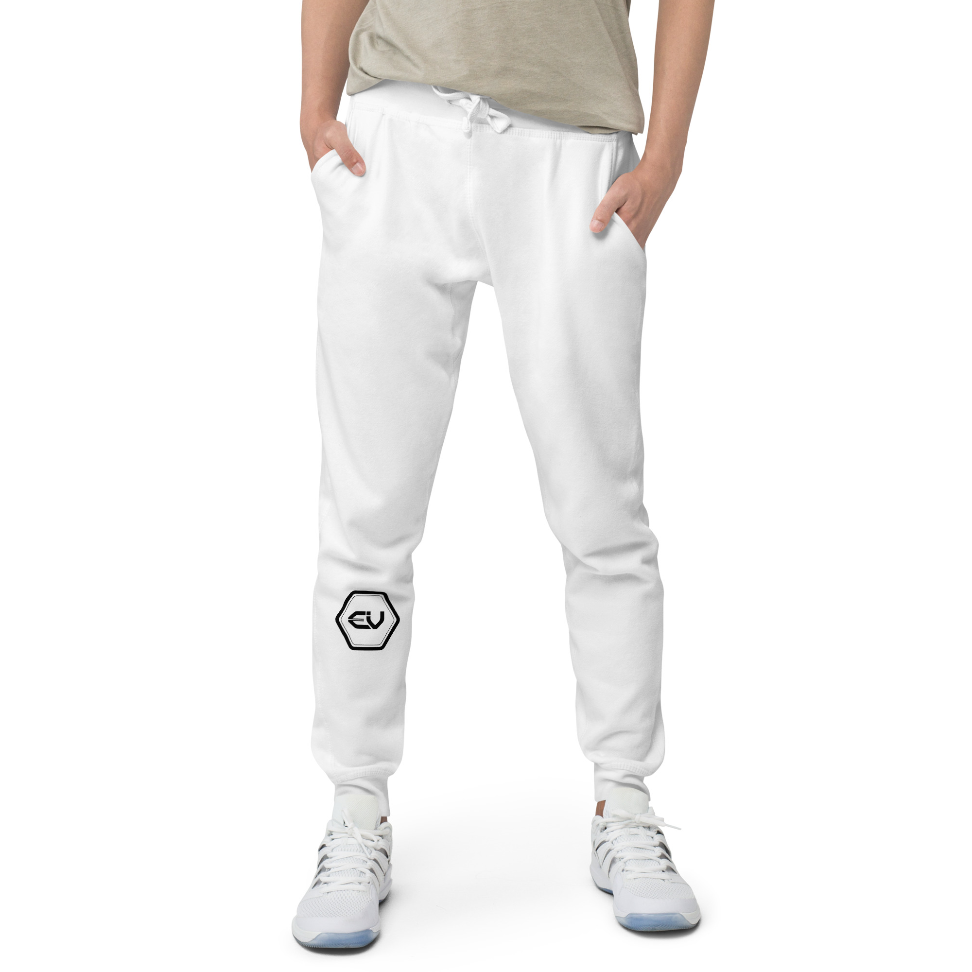 unisex fleece sweatpants white front 649ed6e0eb191.jpg