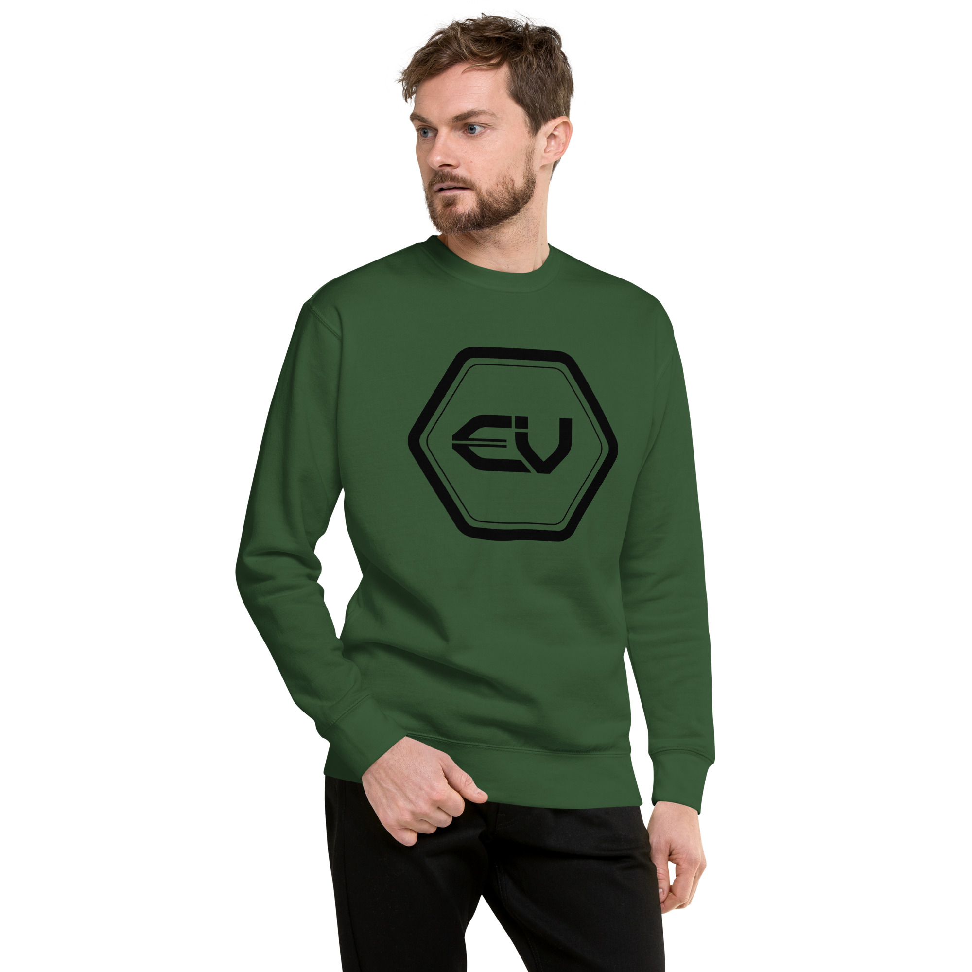 unisex premium sweatshirt forest green front 649ed97329bc8.jpg