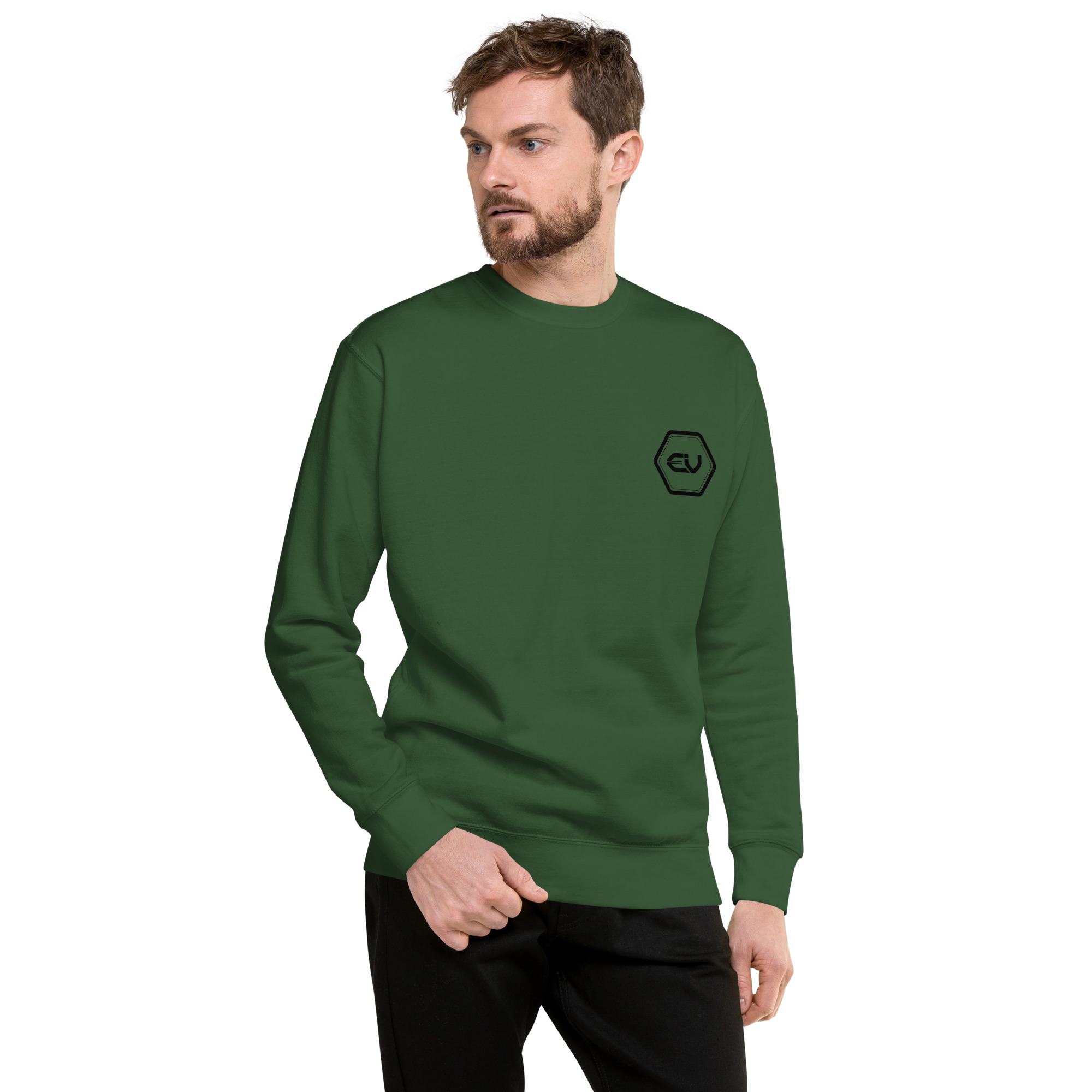 unisex premium sweatshirt forest green front 649edb295e3af.jpg