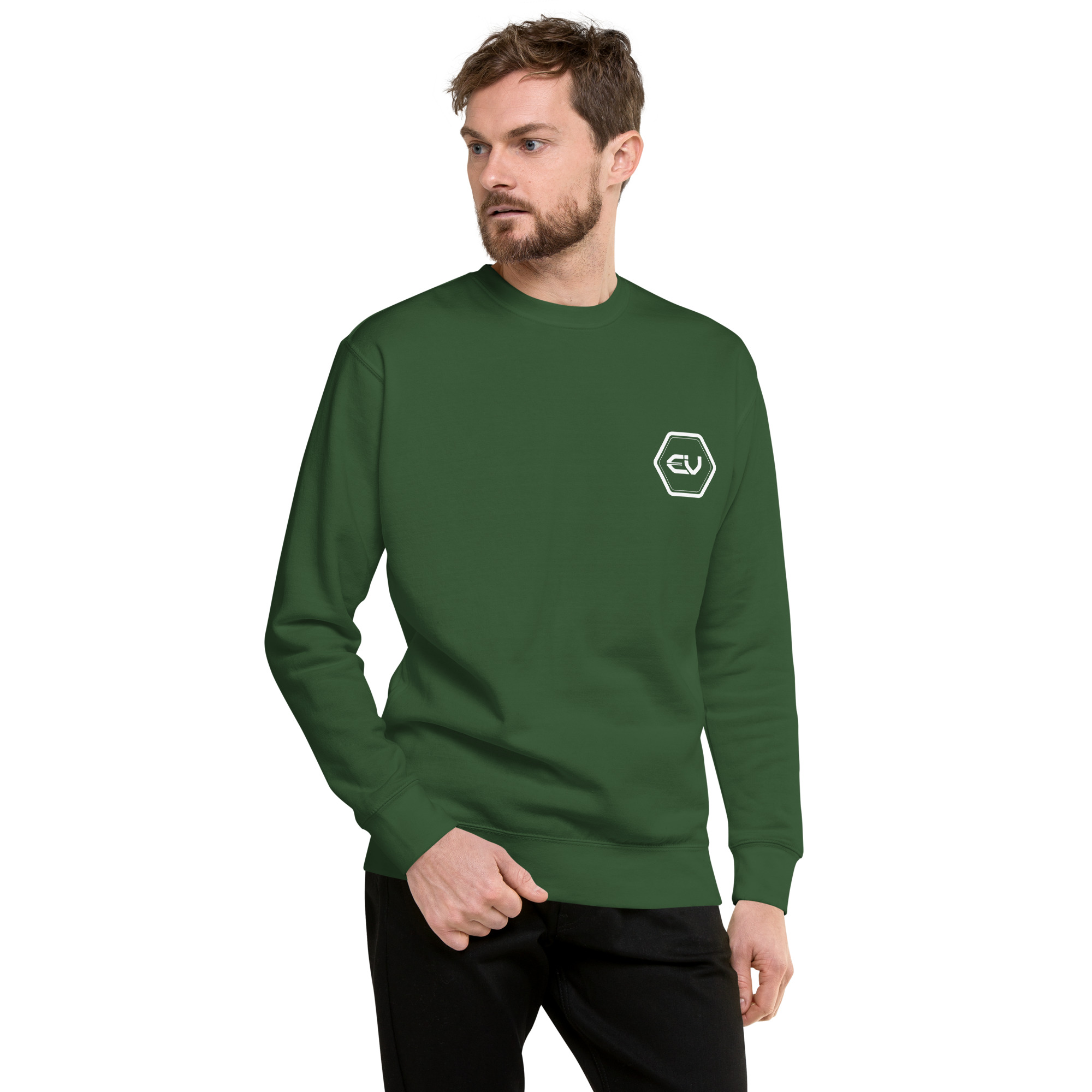unisex premium sweatshirt forest green front 649edb6205072.jpg