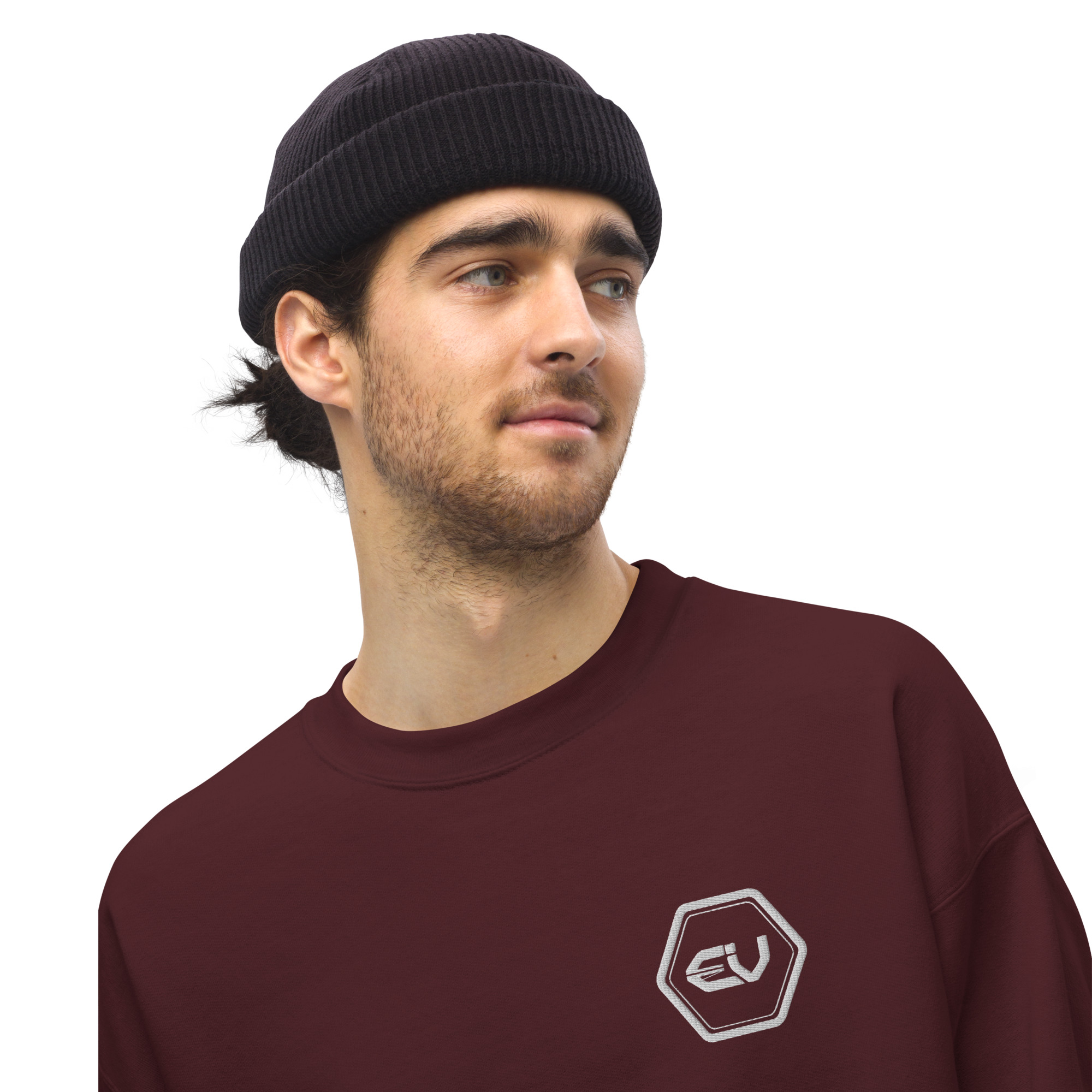 unisex crew neck sweatshirt maroon front 64a2af5d3f740.jpg