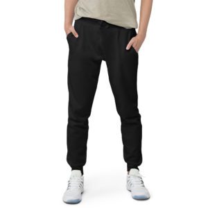 unisex fleece sweatpants black front 649fea4cef813.jpg