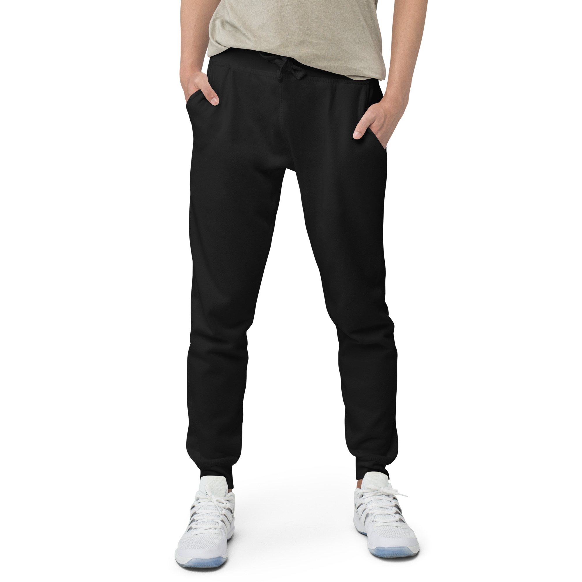unisex fleece sweatpants black front 649fea4cef813.jpg