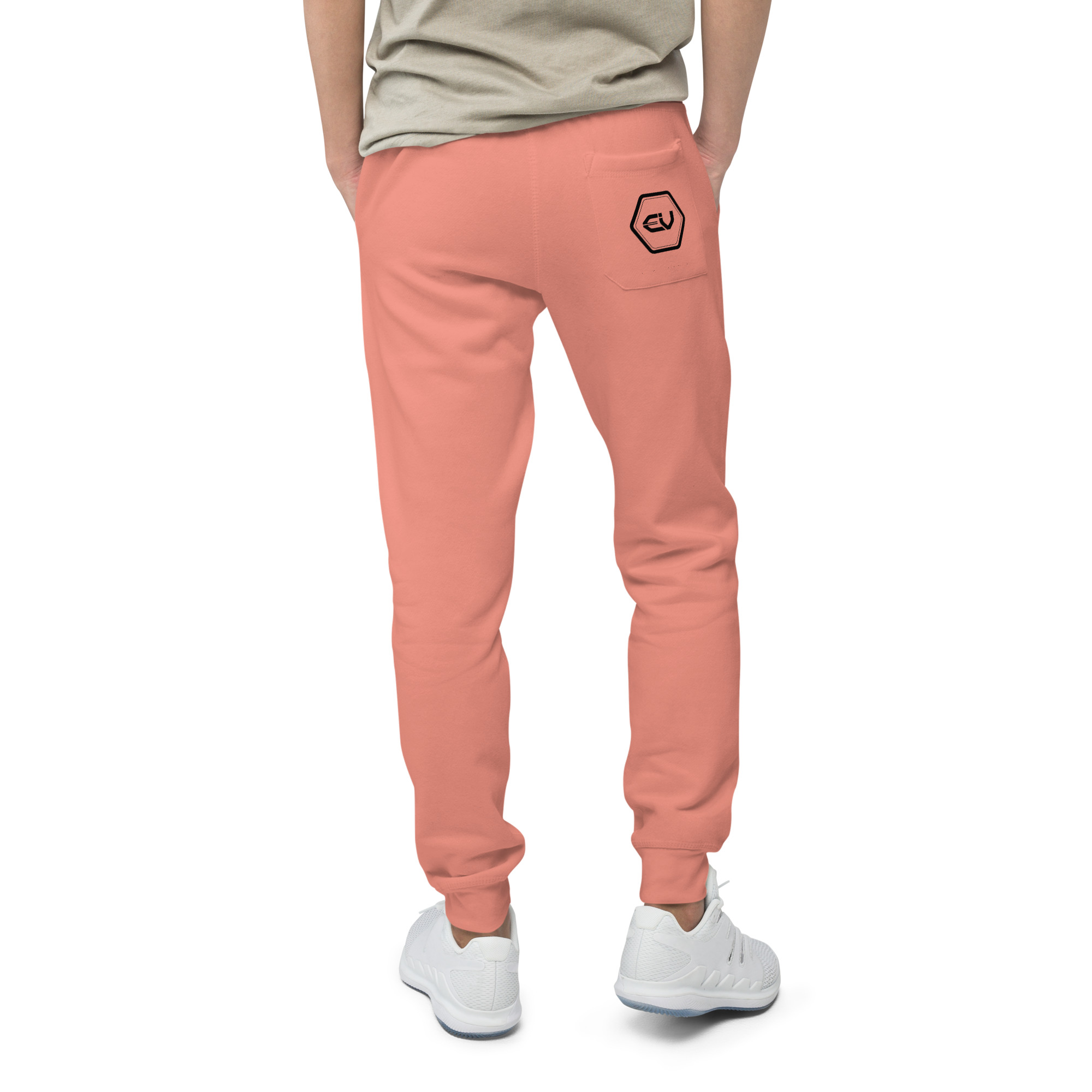 unisex fleece sweatpants dusty rose back 649fea7ed631d.jpg