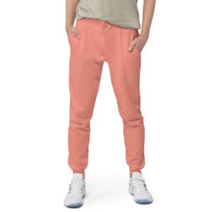 unisex fleece sweatpants dusty rose front 649fea09cb6bd.jpg